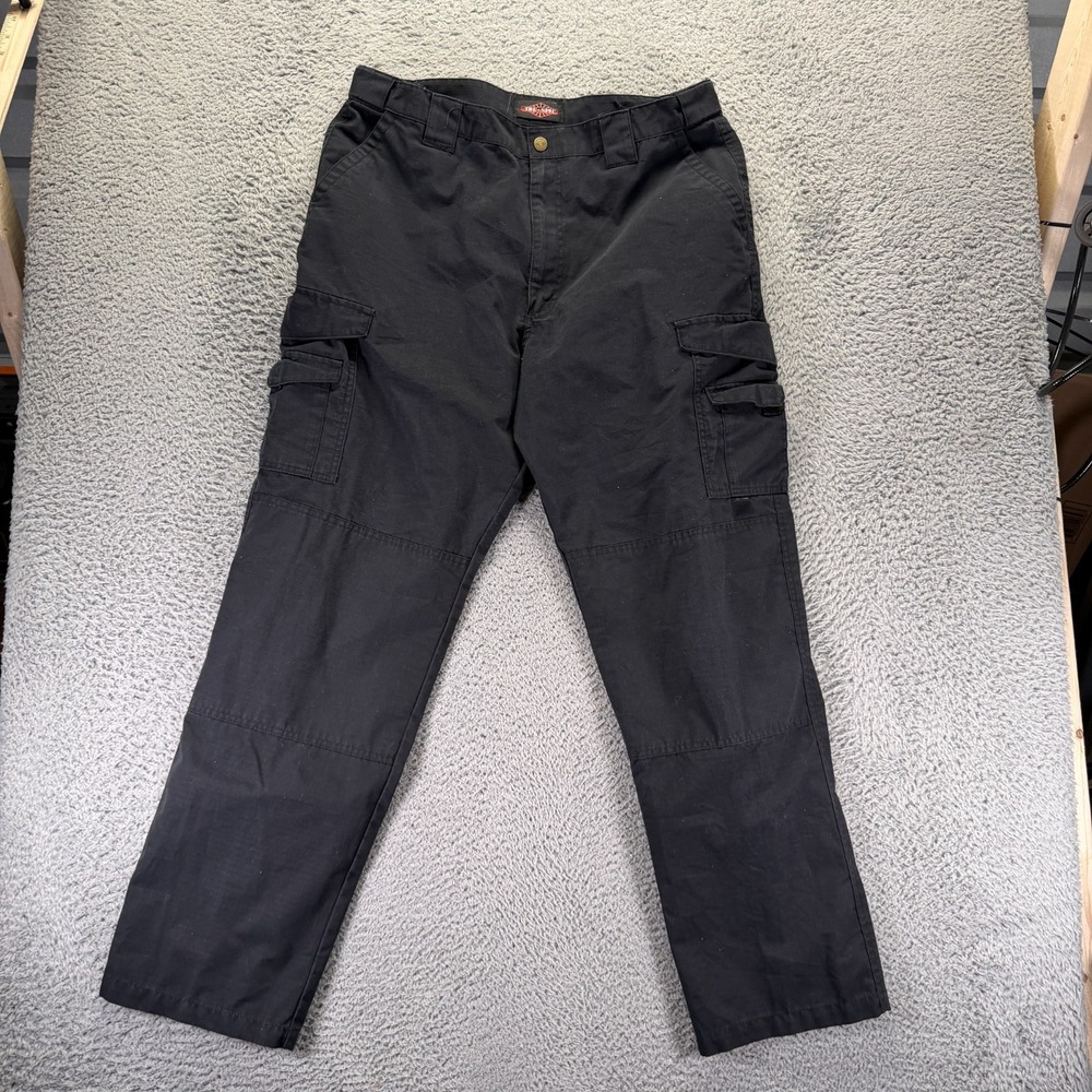 Tru-Spec Pant Mens 38x34 Black Cotton Cargo Straight Workwear Ripstop Utility
